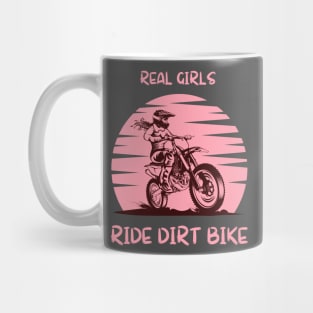 real girls ride dirt bike motocross lover Mug